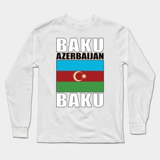 Flag of Azerbaijan Long Sleeve T-Shirt